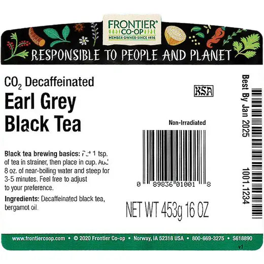 C02 Decaffeinated Earl Grey Tea 1 lb.