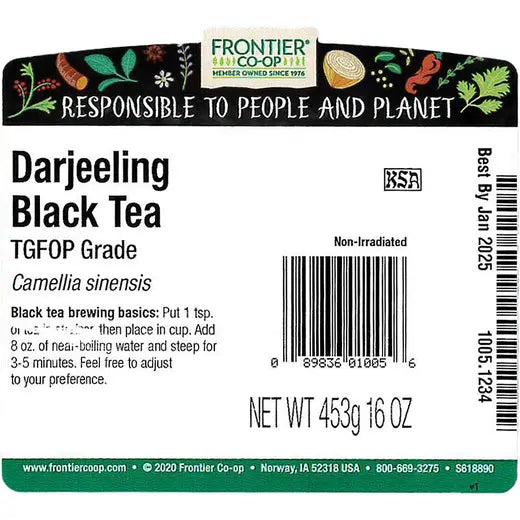 Darjeeling Black Tea (FTGFOP1 Grade) 1 lb.